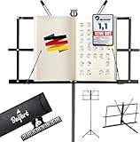 Notenständer Kinder & Erwachsene - Klappbar Stabil (2 in 1 Doppelnutzung für Tisch + Stand)...