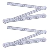 Zollstöcke, Gliedermaßstab, Zollstock aus Kunststoff, Zollstock 2 Meter, Meterstab mit 10 Glieder,...