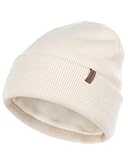 FURTALK Classic Beanie mit weiches Thermisches Polarfleece-Futter Unisex Strickmütze Warm...