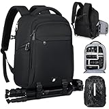 RAINSMORE Fotorucksack Kamerarucksack Groß mit 14 Zoll Laptopfach Leicht Kamera Rucksack DSLR SLR...