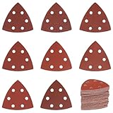 120 Stück Schleifpapier Dreieckschleifer 90x90x90mm Dreieckschleifer Schleifpapier 6 Loch Klett...