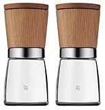 WMF Ceramill Nature Salz und Pfeffermühle Set 2-teilig, Gewürzmühle holz, unbefüllt, für Salz,...
