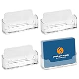 Maxmoc Visitenkartenhalter,4 Stück Visitenkartenständer,Klarer Kunststoff Visitenkartenhalter...