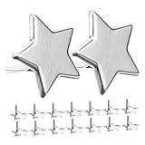 Housoutil 100 Stück Mini Metall Brads mit Füßen Stabile Sternförmige Heftklammern für...
