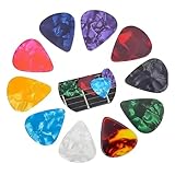 Plektren Plektrum 12er Plektrum für Akustik Plektren Set 0.46MM-Dünn 0.71MM-Medium 0.96MM-Heavy,3...