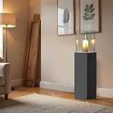 Delemopure Windlicht Säule Hoch 89 cmTerressenfeuer fur Indoor und Outdoor,Deko Laterne mit...