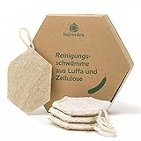 hejverden Reinigungsschwamm aus Luffa und Zellulose 100% ökologisch und fair produziert Schwamm...