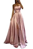 xxxiticat Damen Elegant Lange Ballkleider Satin A-Linie Hochzeitskleid Abendkleider Sexy Neckholder...
