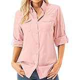 Asfixiado Damen Hemdbluse UV Shirt UPF 50+ Safari Kleidung Wanderbluse Damen Outdoor Cooling Quick...