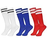 Zzxlw Jungen Fußball Socken Kinder Knie Hohe Sport Socks für Laufen Training & Matches -...