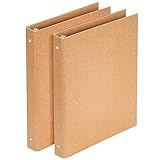 2er Pack A4-Ordner Kraftpapier, Ringbuch A4, 4-Ring-Mechanik mit 20 mm Durchmesser, A4 Aktenordner...