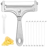 Käseschneider mit Einstellbarer Dicke, Draht-Käsehobel aus Edelstahl für Mozzarella, Cheddar,...