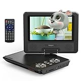 9,5' Tragbarer DVD-Player für Kinder im Auto mit 7,5' HD-Schwenkbildschirm, Stereo-Lautsprechern, 6...