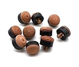 BILMAG 10 STK. Queue Leder, Schraubleder Pomeranze 12mm mit Metallgewinde 3/16