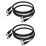 Casstad 4-Packungen 5-Pin DIN MIDI Kabel, 3 Fuß Stecker Auf 5-Pin MIDI Kabel für MIDI Klaviatur,...