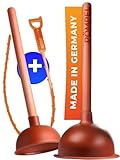 SET Pömpel, Pümpel, Saugglocke Abfluss, Plunger - 110 + 140mm + Abflussstrip - Der Klassiker für...
