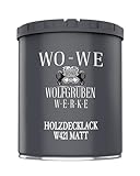 Holzlack Holzfarbe Holzschutzfarbe Möbellack MATT W421 Silbergrau änhl. RAL 7001-750 ml