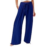 Damenhose, Sommer, Baumwolle, Leinen, Damen, fließend, Baggy, Casual, Sommer, Taille, gerade,...