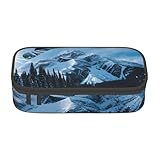 BBAytu Großes Federmäppchen mit Snowboard-Aufdruck, für Schule, Reisen, Stifte, Radiergummis,...