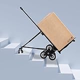 Portable Sackkarre Treppensteiger Klappbar, Transportwagen Treppensackkarre mit Zwei Vorderrädern...