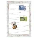 CLAMARO 'Neo Collage Line' Fotohalter 40x60 cm | Vintage Weiss | Hochformat Bilderrahmen mit...