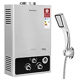 BreeRainz 18LPM Gasdurchlauferhitzer, 36KW LPG Propan Butan Warmwasserbereiter Durchlauferhitzer,...