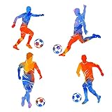 PLIGREAT Fußballspieler Wandtattoo Coole Fußball Wandstikcer für Kinderzimmer Junge...