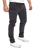 Yazubi Jayden - Graue Cargo Chino Jogger - Cargo Jeans Hosen Für Männer - Herren Arbeitshose, Grau...