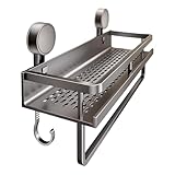 Duschregal mit Badezimmer, Organizerregal mit Starkes, abnehmbares Wandregal und Duschkorborganizer...