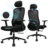 Milacyee Bürostuhl Ergonomisch, Bürostuhl, Schreibtischstuhl mit Verstellbarer 4D...