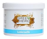 Green Hero Lederseife 500 ml der Lederreiniger inkl. Reinigungsschwamm für Glattleder,...