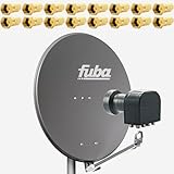 Premium X Set Fuba DAL 800 A 80cm Schüssel Alu Spiegel Anthrazit mit DEK 818 Octo LNB 8 Teilnehmer...