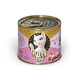 KITTY Cat Paté Pute Kitten, 6 x 200 g, Nassfutter für junge Katzen, getreidefreies Katzenfutter...