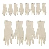 Housoutil Einweghandschuhe für 20 Stück Lebensmittelechte Latexhandschuhe Kleine Größe...