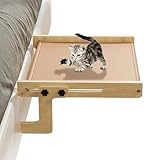 Katzenhängematte für, Holz, ohne Bohren, Kätzchen-Ruhesitz, Kätzchen-Fensterbank, Sitzstange –...