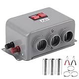 12V Auto Heizlüfter, Autoheizung, 12V Kompakt 3-Loch 600W - 800W Winterschnelle Heizung Wärmer...