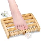 Omtofo Premium Fußmassageroller Holz, Fussroller Massage Plantarfasziitis, Fersensporn...