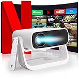 Wielio 2025 Neuer Upgraded Full HD 1080P Beamer, 20000 Lumens, 4K Unterstützung, Android 11, WiFi...