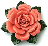 1 Rose rot - Ø ca 12 cm - Keramikblume wetterfest - Dekoblume - Geschenk - Gartendeko - Tischdeko -...