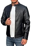 JACK & JONES Herren Kunstlederjacke Jacke JCOSMITH Biker Jacket, Gr. X-Large, Schwarz (Black...
