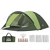 Gysrevi Camping Zelt mit Vorraum, Campingzelt für 3-4 Person, Kuppelzelt für 4 Personen mit...