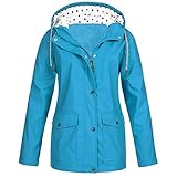 EMATOP blitzangebote des tages Jacke Damen Lang Leichte Regenjacke Wasserdicht Atmungsaktiv...