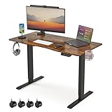 Mondeer Electric Standing Desk Elektrischer Stehpult, Holzwerkstoff Legierter Stahl, Rustic Brown,...