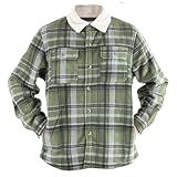 Dasongff Flanellhemd für Herren, Langarm, kariert, Überhemd, Winter, Fleece, Patchwork, Casual,...