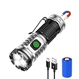 Shadowhawk Mini Taschenlampe Led Aufladbar, 5000 Lumen 3*XTE Led Taschenlampe Extrem Hell Mit...