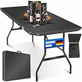 KESSER® Buffettisch Tisch klappbar Kunststoff 183x76 cm Campingtisch Partytisch Klapptisch...