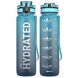 Sahara Sailor Trinkflasche, Sport Trinkflasche, [BPA-frei Tritan] 1L/500ML/750ML Auslaufsicher Sport...