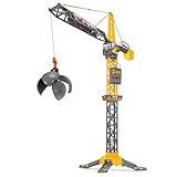 Dickie Toys - Mighty Crane (110 cm) - großer Spielzeug-Kran mit 360°-Drehung & Abrissbirne inkl....