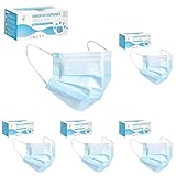Kinbontop Einweg-Mundschutz, 3-lagig, Typ IIR, einzeln verpackt, atmungsaktiv Masken Mundschutz, mit...
