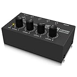 Behringer MICROAMP HA400 Ultra-Compact 4-Channel Stereo Headphone Amplifier for Studio Monitoring